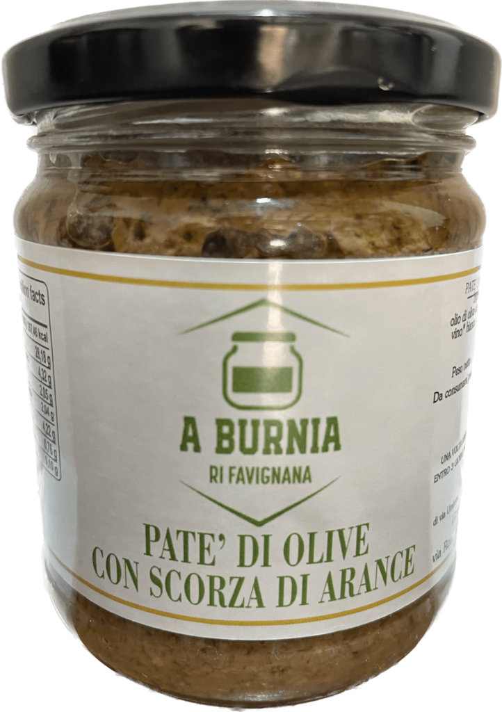 patè di olive con scorza di arance